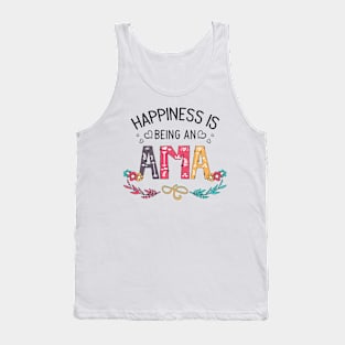 Happiness Is Being An Ama Wildflowers Valentines Mothers Day Tank Top